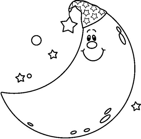 Free Moon And Stars Clipart Black And White, Download Free Moon And ...