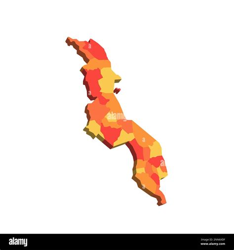 Malawi Politische Karte Der Verwaltungseinheiten Bezirke Zuordnung