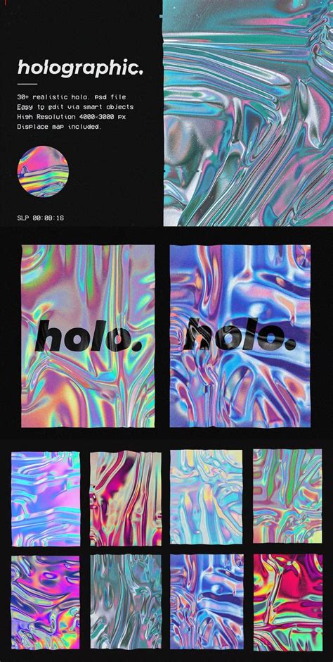 Holographic Foil Mock Up Template Holographic Paper Holographic