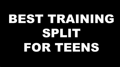 Best Training Split For Teens And Students Youtube