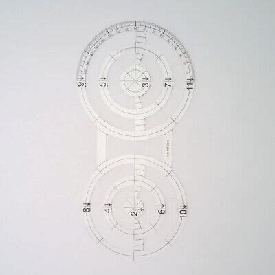 Quilting Ruler Template Double Circle Twin Ruler Acrylic Transparent