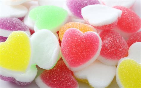 Colorful Candy Hearts Hd Wallpaper Delight