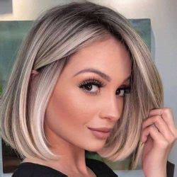 Coupes Au Carr Avec Balayage Ombre Blond Polaire