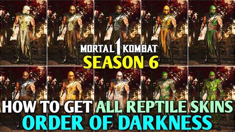 How To Get All Order Of Darkness Reptile Skins Mk Reptile Skins Mk