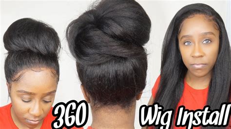 How To Install A 360 Lace Front Wig In A Ponytail Without Glue Ft