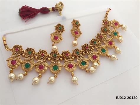 Exclusive Look Bridal Collection Traditional Fancy Choker Necklace Set