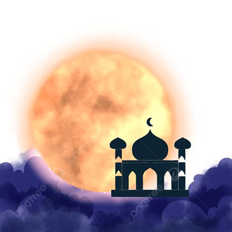 Ramadán Mágico En La Luna Y Las Nubes Png Ramadán Luna Mosquee Png