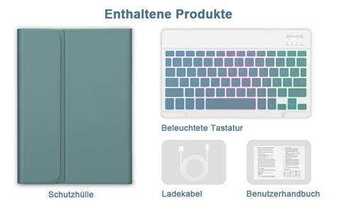 GOOJODOQ Beleuchtete Tastatur Hülle Kompatibel mit iPad 10 Generation