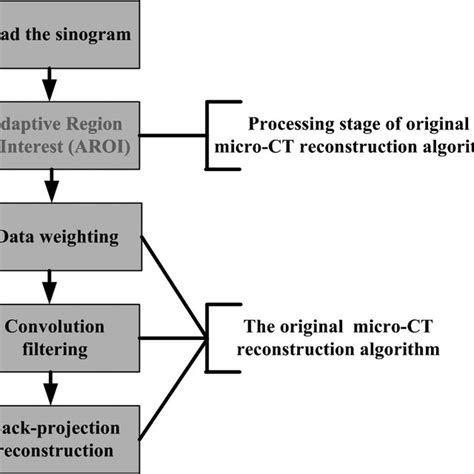 Flowchart Of Micro Ct Reconstruction Algorithm With The Aroi Method