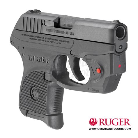 Ruger Lcp Pistol With Viridian E Series Red Laser Omaha Outdoors