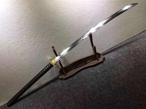 Japanese tachi,Hand forged(Hihg carbon steel blade,Green skin)Full tan– Chinese Sword store