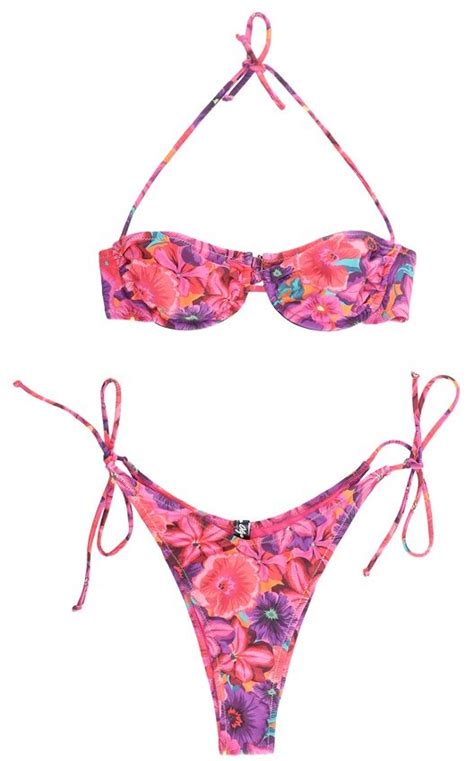 Reina Olga Penny Side Tied Bikini Set ShopStyle Two Piece Swimsuits