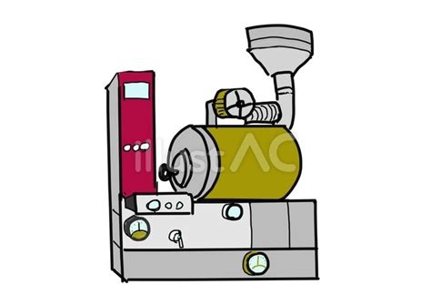 珈琲豆焙煎機 イラスト No 23762553／無料イラストなら「イラストac」【2023】 秋 塗り絵 イラスト 豆