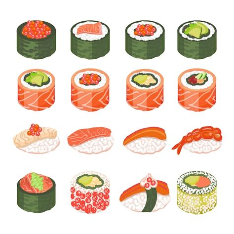 Premium Vector | Sushi roll icon cartoon vector Soy sauce