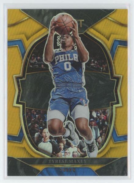 2022 23 Panini Select Concourse Gold Prizm 9 Tyrese Maxey 10 For