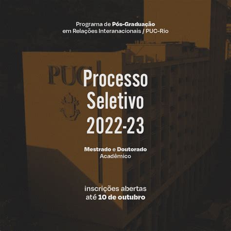 Processo Seletivo 2022 2023 Da Pós Graduação Iri Instituto De