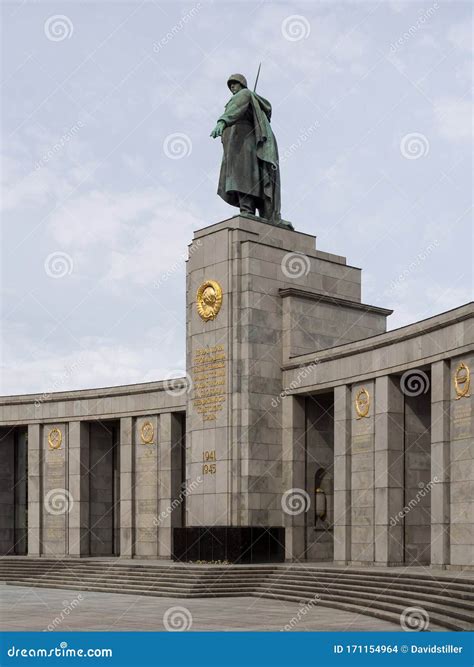 Statue Of A Soviet Soldier At The Soviet War Memorial In Berlin