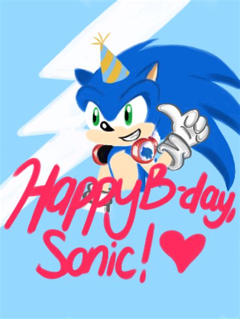 Happy Birthday Sonic By Rocknrolllover12 On Deviantart