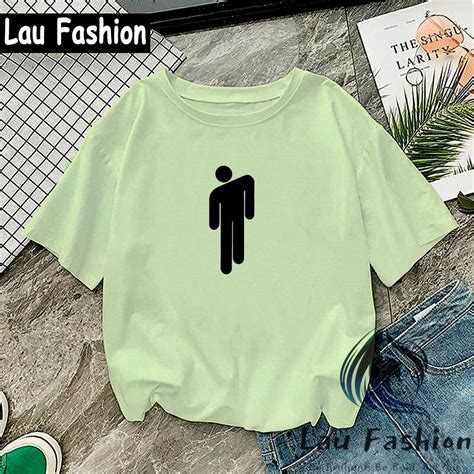 Jual Lau Fashion Baju Kaos Wanita Logo Billie Eilish Oversize