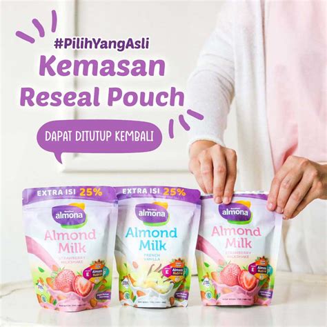 Jual RESEAL POUCH ALMONA Almond Milk Powder ASI BOOSTER With Daun