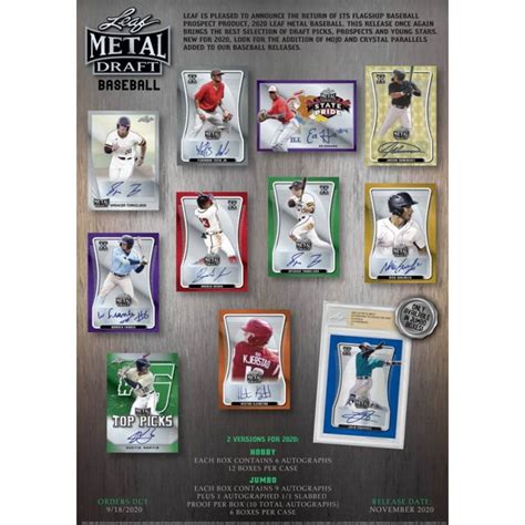 Leaf Metal Draft Baseball Jumbo Box Case Steel City Collectibles