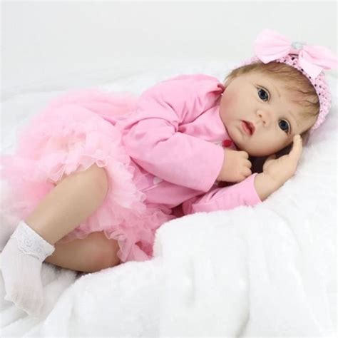 ZIYIUI Raliste Poupe Reborn 22 Pouces 55cm Reborn Baby Dolls Silicone