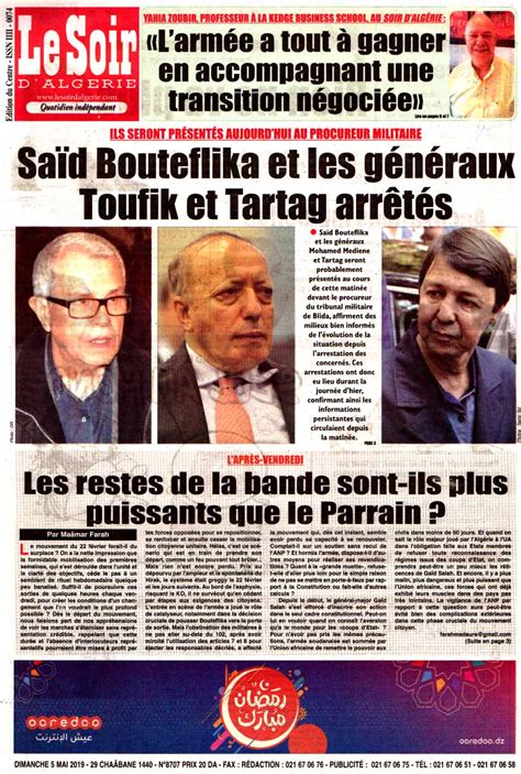 Revue De Presse Les Unes De Vos Journaux Du Dimanche Mai Tsa