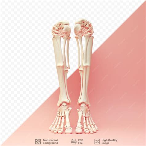 Premium PSD | Anatomy of the human foot and leg bones