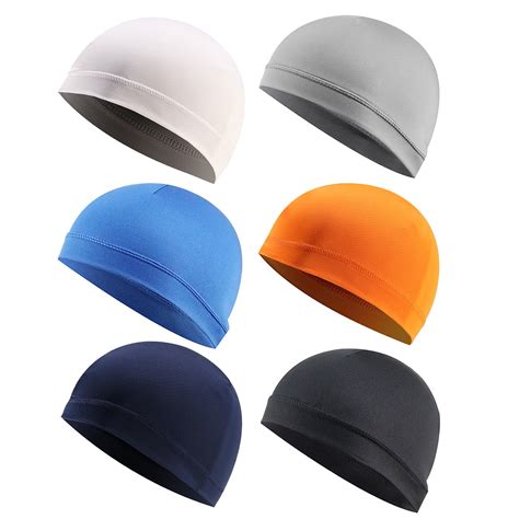 blocloalo Sports Safety 6 Pieces Helmet Liner Skull Caps Sweat Wicking