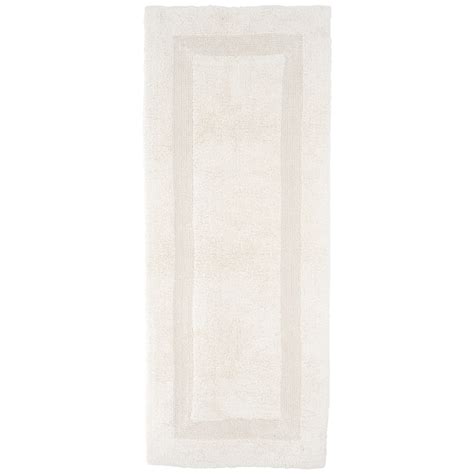 Hastings Home Bathroom Mats 60 In X 24 In Ivory Cotton Bath Mat