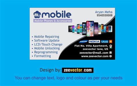 Mobile Shop Visiting Card Vector Design Vector Design Cdr Ai EPS