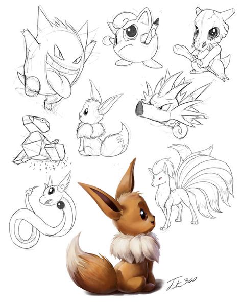 Pokemon Sketches by Tsitra360 on DeviantArt