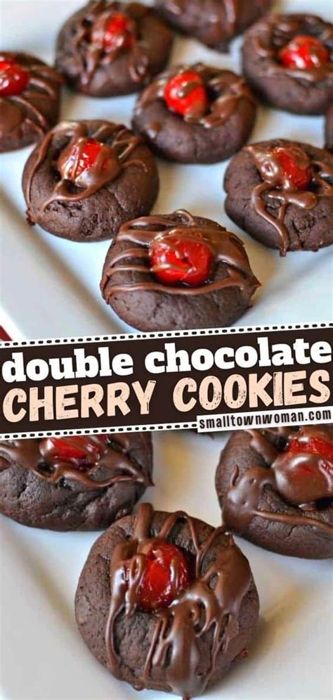 Chocolate Cherry Thumbprints Recipe Cherry Cookies Chocolate