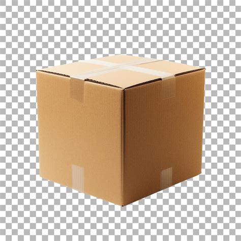 Premium Psd Cardboard Box On Transparent Background