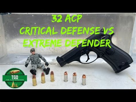 Acp Hornady Critical Defense Vs Underwood Extreme Defender Clear