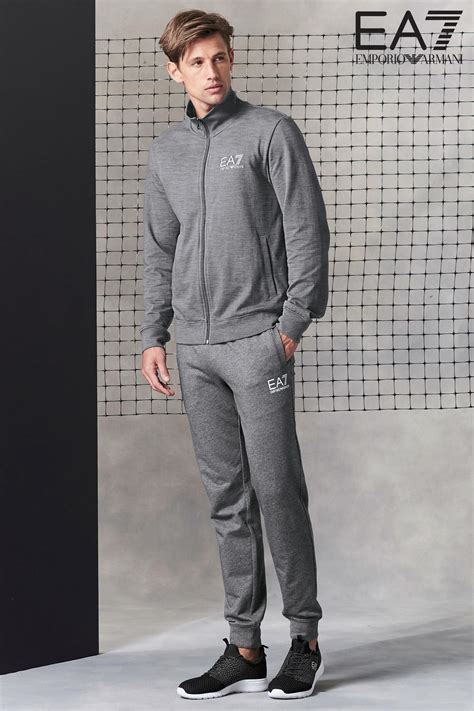 Buy Emporio Armani Ea7 Grey Melange Core Id Tracksuit From The Next Uk