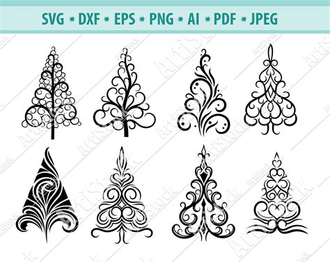 Christmas Tree Svg Christmas Svg Christmas Tree Cut File Etsy