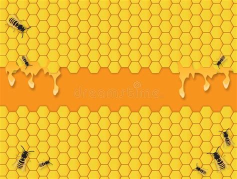 Bees Borders Frame Stock Vector Illustration Of Card