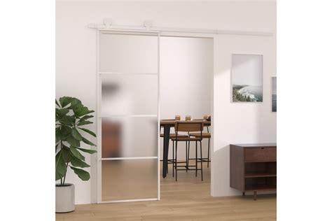 Be Basic Skjutd Rr Frostat Esg Glas Och Aluminium X Cm Vit Vit