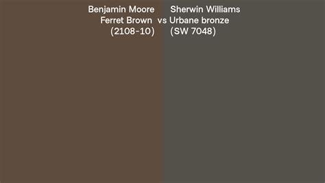 Benjamin Moore Ferret Brown 2108 10 Vs Sherwin Williams Urbane Bronze