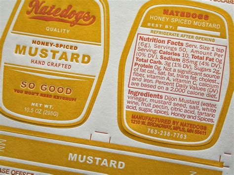 Printable Mustard Label