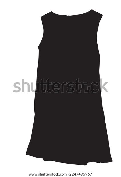 Woman Dress Silhouette Isolated On White Stock Vector Royalty Free