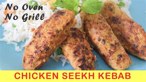 Chicken Seekh Kebab Without Oven Or Grill Easy