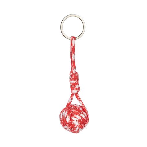 Porte Clefs Noeud Marin Pomme De Touline Rouge