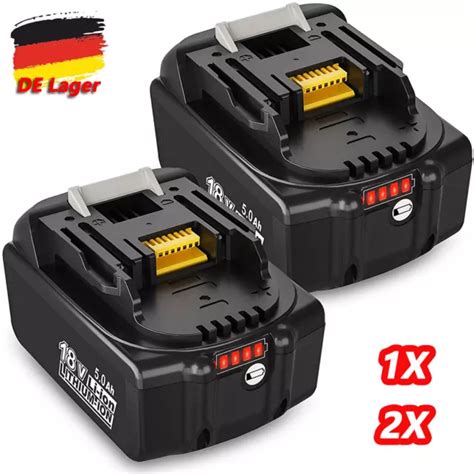 2X 18V LXT Akku Für Makita 5Ah BL1830 BL1860B BL1850B TD251 Led Anzeige