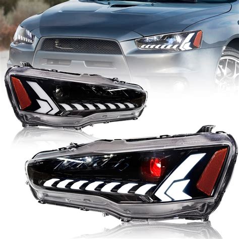 LED Headlights Assembly For Mitsubishi Lancer EVO X 2008 2020 With