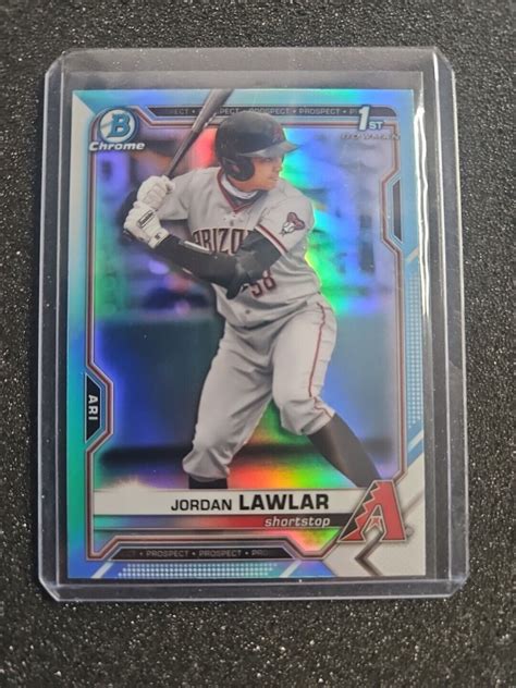 2021 Bowman Chrome Sky Blue Refractor Jordan Lawlar 1st BDC 194