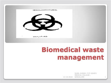 Nidhi Biomedical Waste Management Ppt