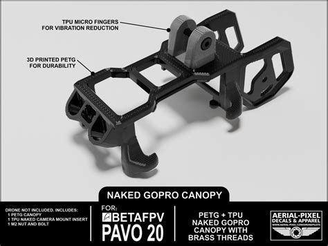 Betafpv Pavo Naked Gopro Mount Canopy Replacement Etsy