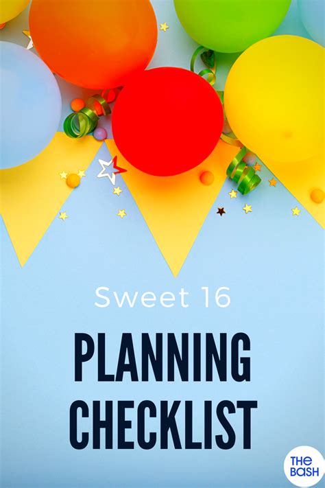 Your Complete Sweet 16 Planning Checklist Party Planning Checklist